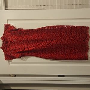 Enfocus Studio Elegant And Classy Red Lace Dress. Women's Size 4